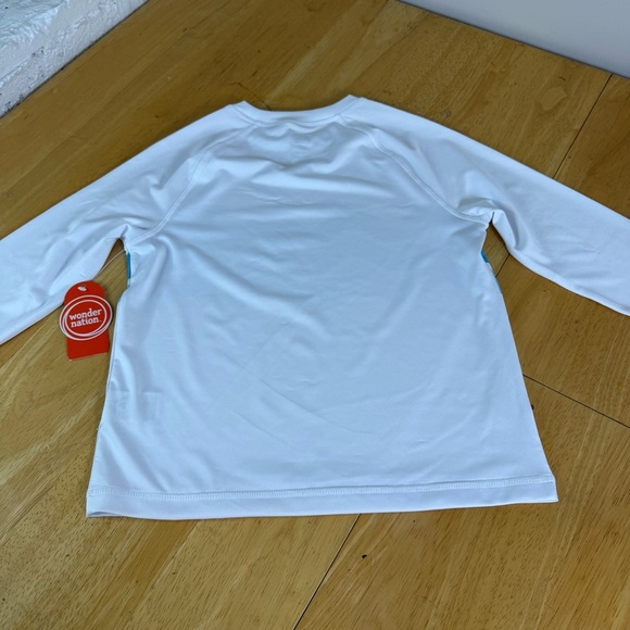 Wonder Nation OCEAN COAST Long Sleeve Swim Shirt size 8 White - Picture 6 of 6